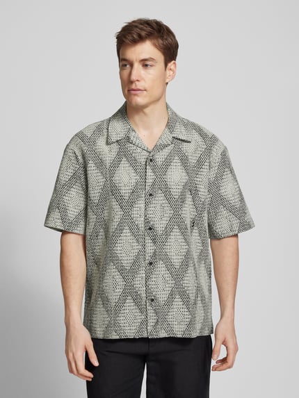 Antony Morato Regular fit vrijetijdsoverhemd met resortkraag Zwart - 4