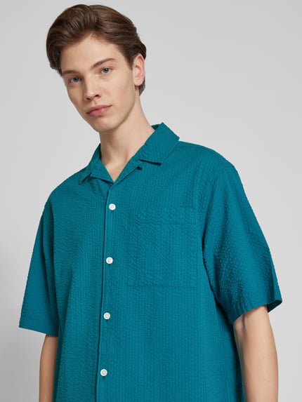 Tommy Jeans Relaxed fit vrijetijdsoverhemd met 1/2-mouwen Petrol - 3