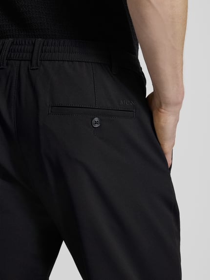 MCNEAL Tapered Fit Stoffhose mit Tunnelzug Black 3