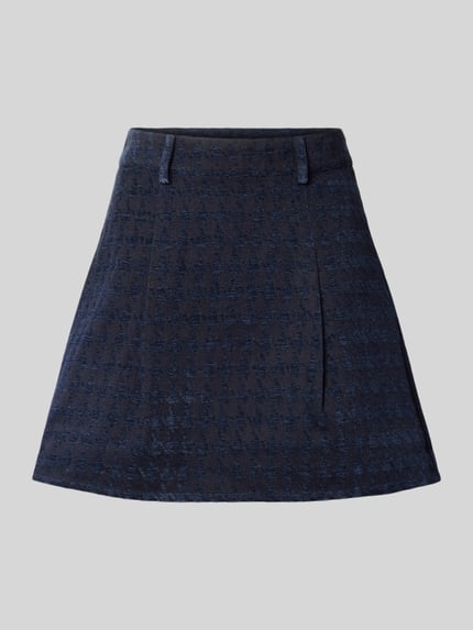 YAS Minirok met bandplooien, model 'VICKY' Marineblauw - 2