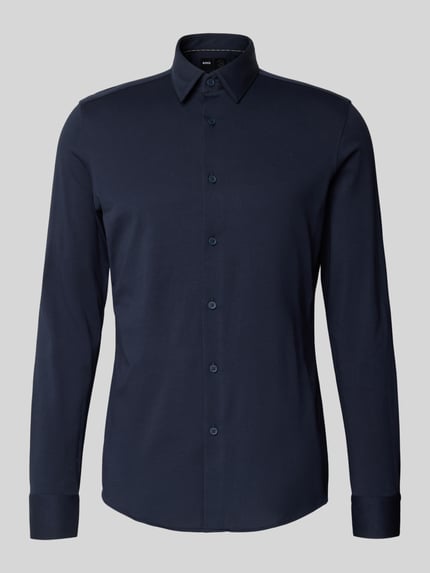 BOSS Slim Fit Businesshemd mit Stretch-Anteil Black 2