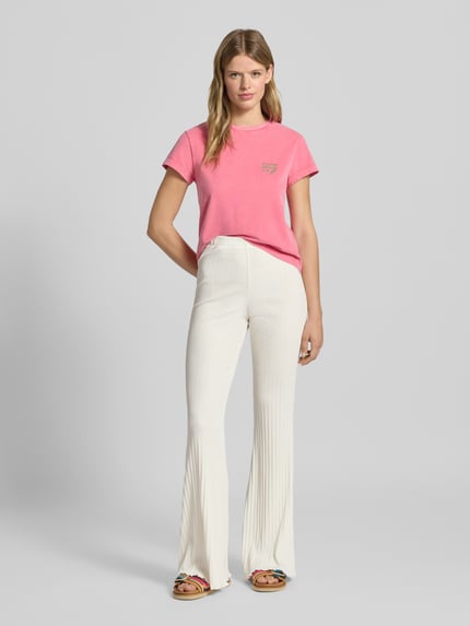 OH APRIL Flared cut broek met elastische band, model 'Lyle' Offwhite - 1