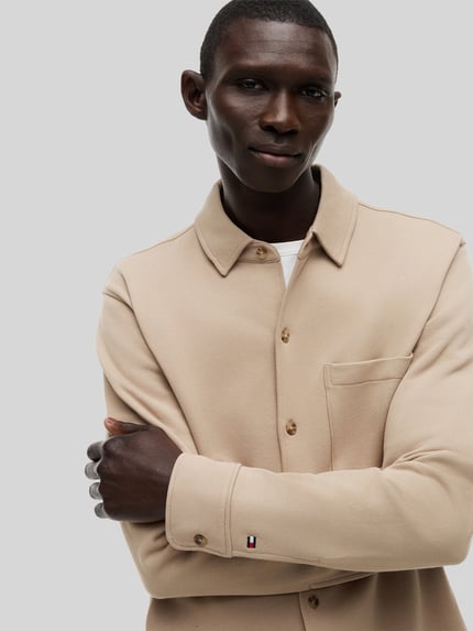Tommy Hilfiger Kurtka koszulowa o kroju regular fit z czystej bawełny Beżowy 3