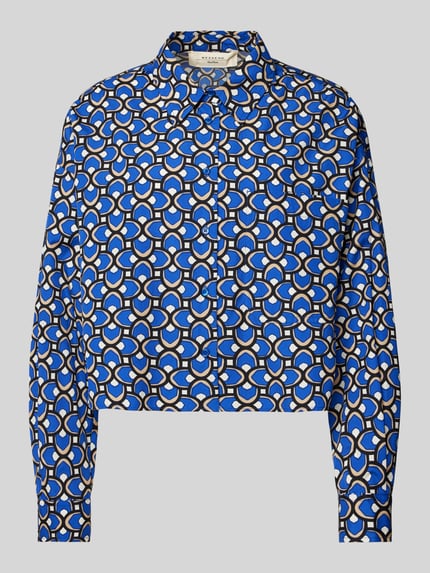 Weekend Max Mara Regular fit blouse met overhemdkraag, model 'RAGTIME' Donkerblauw - 2