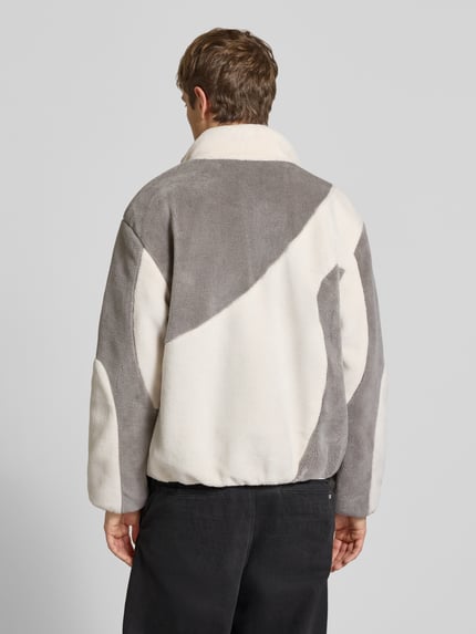 ONLY & SONS Regular Fit Fleecejacke mit Stehkragen Hellgrau 5