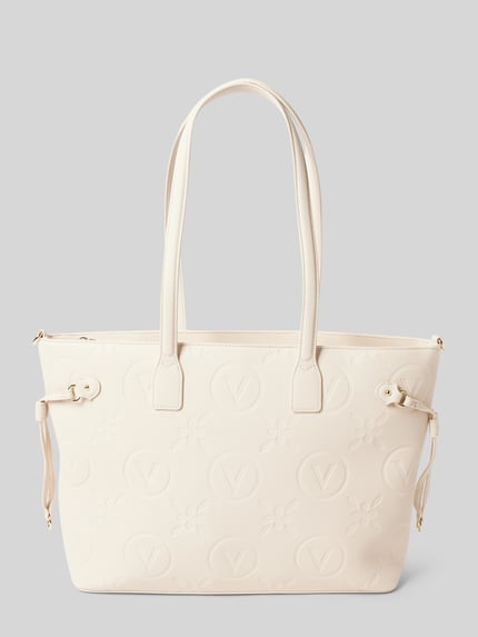 Valentino Bags Shopper met verstelbare schouderriem, model 'SAMBA' Ecru - 3
