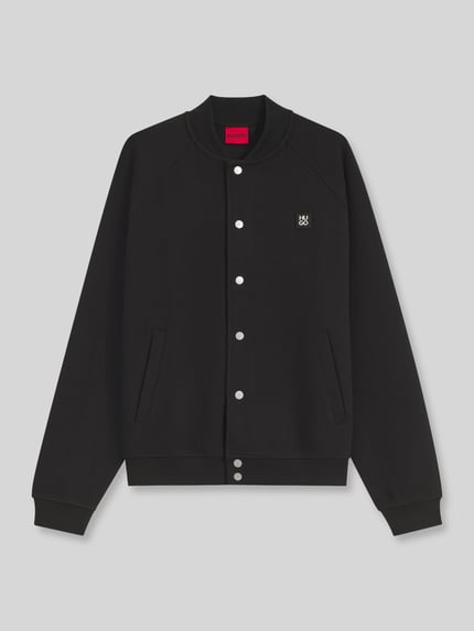 HUGO Oversize Fit Sweatjacke aus Baumwoll-Mix Modell 'Dabins' Black 2