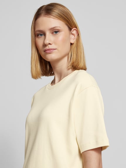 Jake*s Studio Woman T-shirt z prążkowanym okrągłym dekoltem Jasnożółty 3