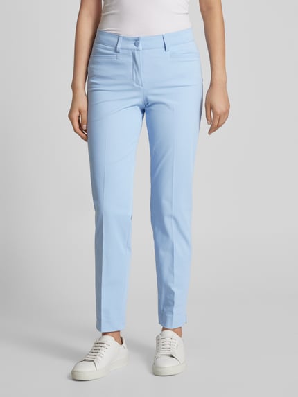 CAMBIO Slim fit stoffen broek met verkort model, model 'RENIRA' Lichtblauw - 4