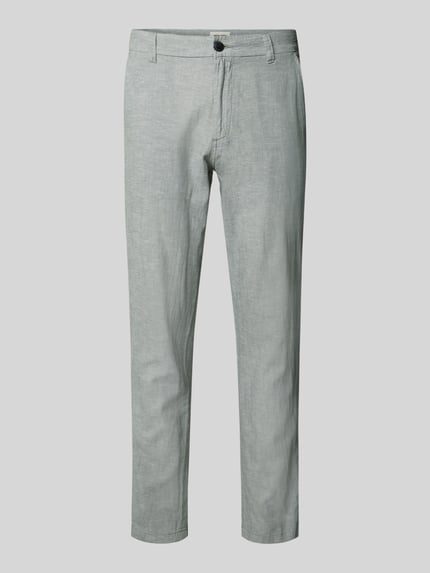 JACK & JONES Tapered fit chino met steekzakken, model 'STACE' Lichtgroen gemêleerd - 2