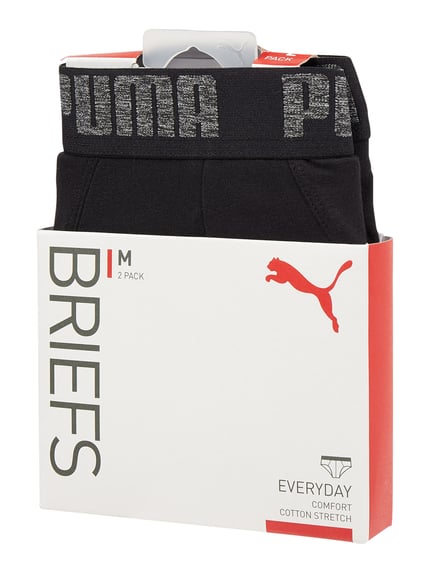PUMA Figi z dodatkiem streczu w zestawie 2 szt. Czarny 2