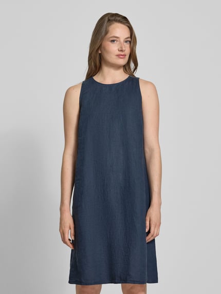Marc O'Polo Knielanges Kleid aus reinem Leinen Marine 4