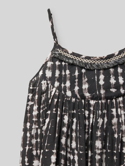 DANAMADE Kleid aus Viskose mit Spaghettiträgern Black 2