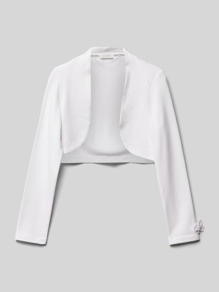 Weise Regular Fit Bolero aus Baumwoll-Mix Weiss 1