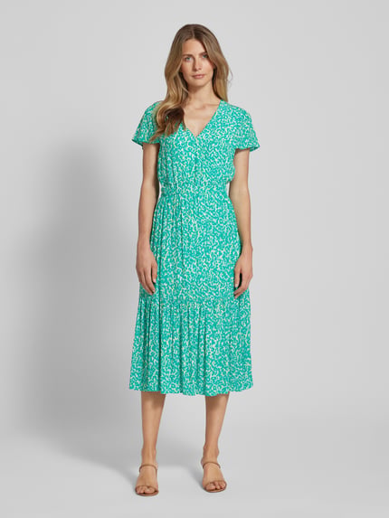 COMMA Midi-jurk in wikkellook Turquoise - 4