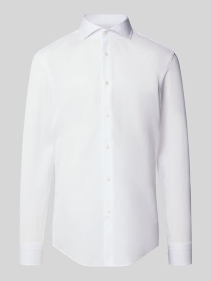 BOSS Slim Fit Businesshemd aus reiner Baumwolle Modell 'H-HANK-SP' Weiss 2
