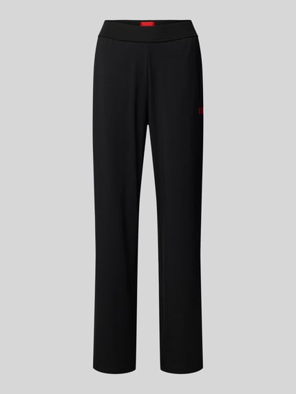 Produktfoto, Comfort Fit Sweatpants aus Baumwoll-Modal-Mix Modell 'SIGNATURE' von HUGO in Optik: Unifarben mit Label-Stitching-Applikation, elastischem Bundabschluss und Beinabschluss, seitlichen Eingrifftaschen, glatte strukturierte Oberfläche