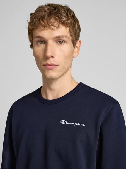Champion Bluza z wyhaftowanym logo Granatowy 3