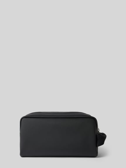 Produktfoto, Kulturbeutel mit Logo-Patch Modell 'Classic Toilet Kit' von Lacoste, Herren kosmetyczka, czarny kolor, faktura matowa