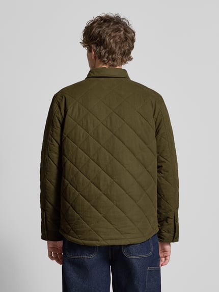 Pepe Jeans Regular Fit Hemdjacke aus Baumwoll-Mix Modell 'QUILTED WORKSHIRT' Oliv 5