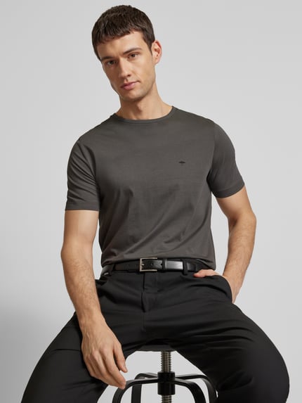 Fynch-Hatton T-Shirt mit Logo-Print Anthrazit 3