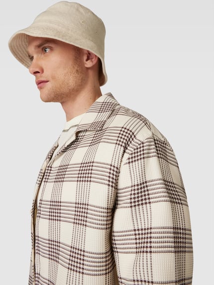 Filippa K Koszula casual w kroju regular fit Ciemnobrązowy melanż 3