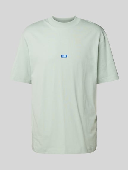 HUGO Blue T-shirt z naszywką z logo model ‘Nieros’ Miętowy 2
