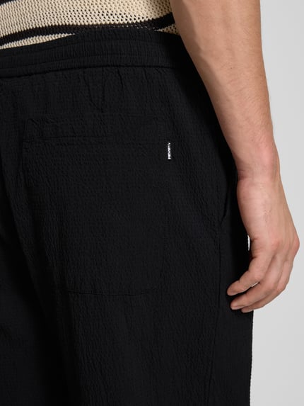 REVIEW Spodnie materiałowe o kroju straight fit z mieszanki bawełny Czarny 3