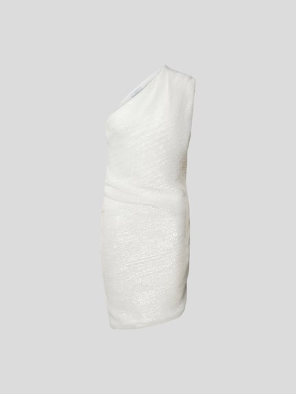 Iro Knielanges Kleid im One-Shoulder-Look Weiss 2