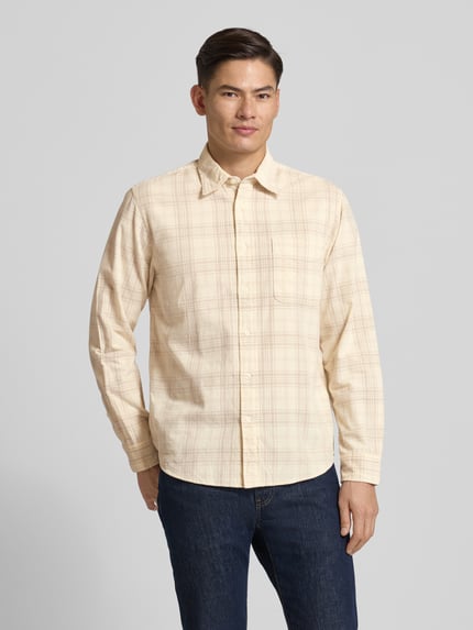Selected Regular Fit Cordhemd aus reiner Baumwolle Modell 'CORD' Offwhite 4