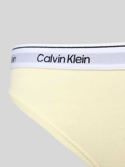 Calvin Klein Underwear Stringi z elastycznym paskiem w 3‑pakiecie Jasnożółty 2