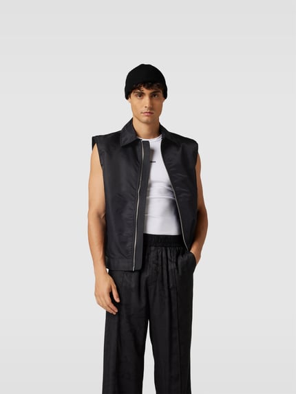 HAN Kjobenhavn Bodywarmer met platte kraag Zwart - 4