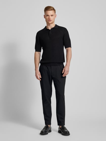 MCNEAL Tapered Fit Stoffhose mit Tunnelzug Black 1