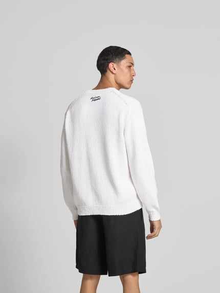 MAISON KITSUNÉ Pullover in Strick-Optik Weiss 5