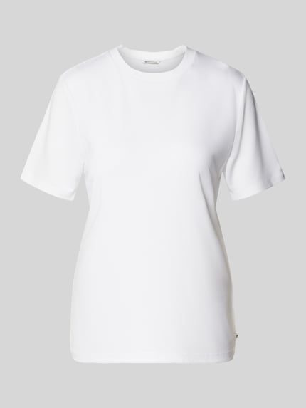 Tom Tailor Denim T-shirt o kroju regular fit z okrągłym dekoltem Biały 2