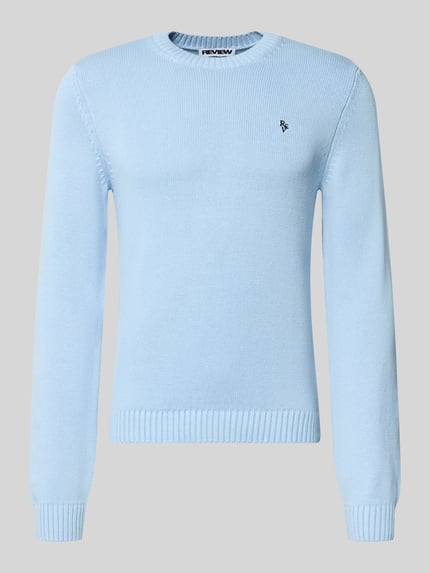 Gebreide pullover met geribde boorden Shop The Look MANNEQUINE