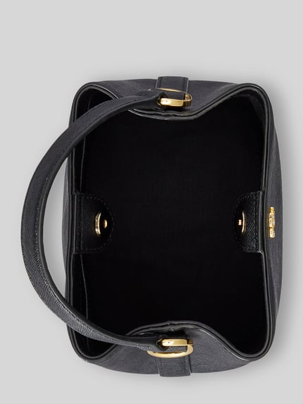 Lauren Ralph Lauren Handtas met echt leer met afneembare schouderband Zwart - 6