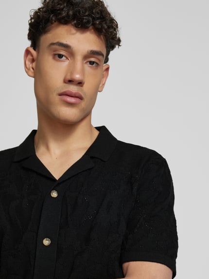 ONLY & SONS Vrijetijdsoverhemd met reverskraag, model 'DAN' Zwart - 3