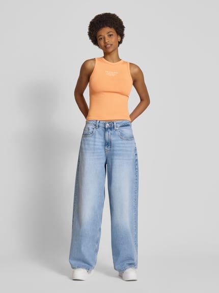 Pepe Jeans Tanktop mit Label-Print Modell 'VIV' Orange 1