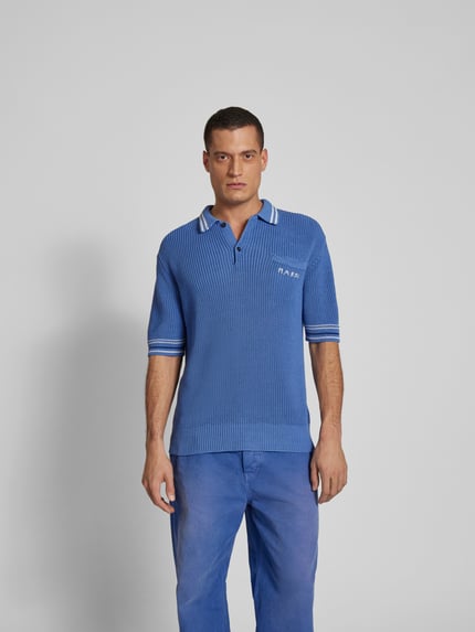 Marni Poloshirt in brei-look Blauw - 4