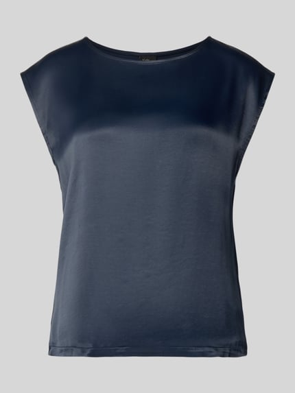 s.Oliver BLACK LABEL Bluzka o kroju relaxed fit z mieszanki wiskozy Granatowy 2
