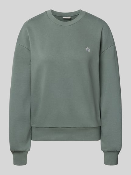 Carhartt Work In Progress Sweatshirt met Labelstitching Model 'CASEY' Lindegroen - 2