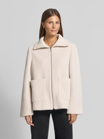 Tom Tailor Regular Fit Webpelzjacke mit Umlegekragen Offwhite 4