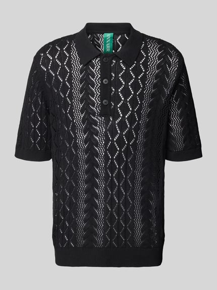 ANNARR Regular Fit Poloshirt mit Knopfleiste Modell 'MANI' Black 2