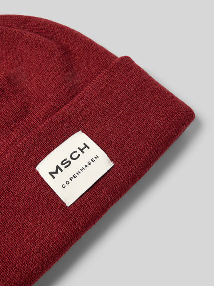 MSCH Copenhagen Czapka beanie z mieszanki wełny model ‘Mojo’ Bordowy 2