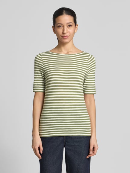 s.Oliver RED LABEL relaxed fit T-shirt van puur katoen Lindegroen - 4