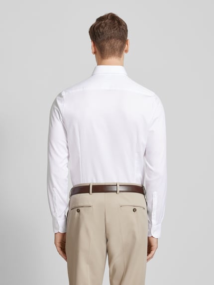 OLYMP Level 5 Slim fit zakelijk overhemd met effen structuur Wit - 5