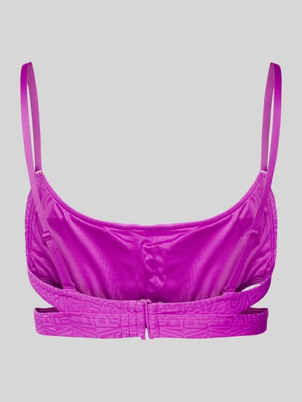 PUMA Bikinitop in bustiermodel met structuurmotief Felroze - 3