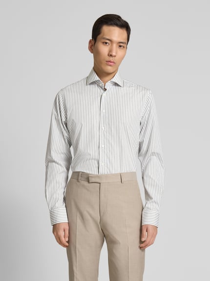 Profuomo Regular Fit Business-Hemd mit Haifischkragen Modell 'Cutaway' Schilf 4