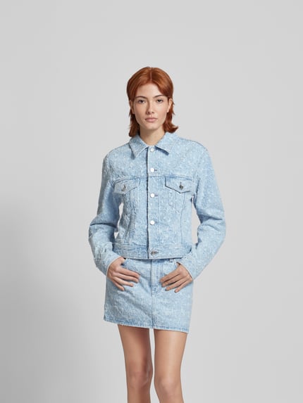Rabanne Jeansjack met borstzakken Lichtblauw - 4